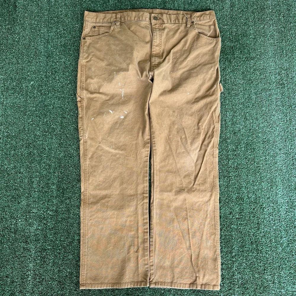 Mens Dickies Carpenter Wide-Leg Carpenter Brown Pants 42x30 20